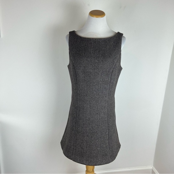 Reformation Willene Sleeveless Tweed Wool Mini Dress Size 8 Brown - Picture 5 of 9